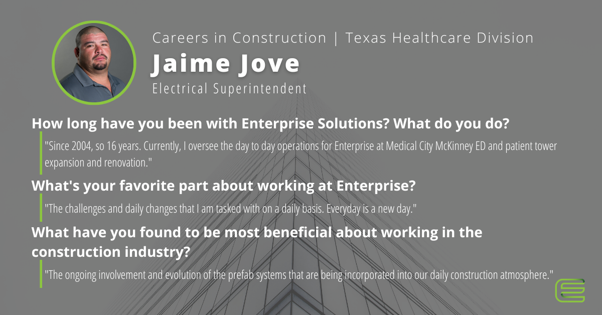 careers in construction jaime jove - enterprise solutions